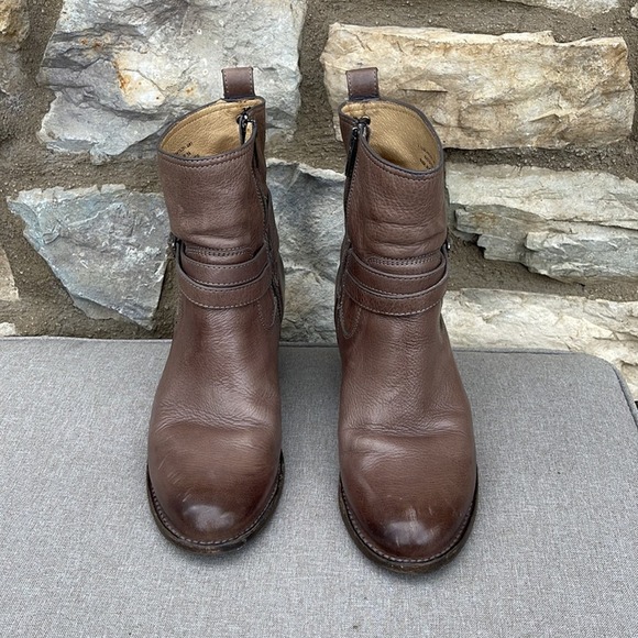 Frye brown western cowgirl ankle boots size 7.5 style B3476291 - Picture 3 of 14